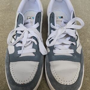 Vans White and Gray Low-Top Sneakers